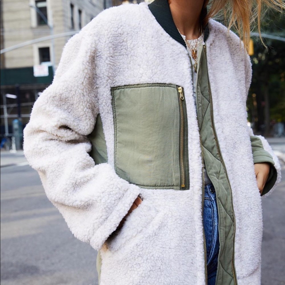 Free People Sherpa & Army Jacket